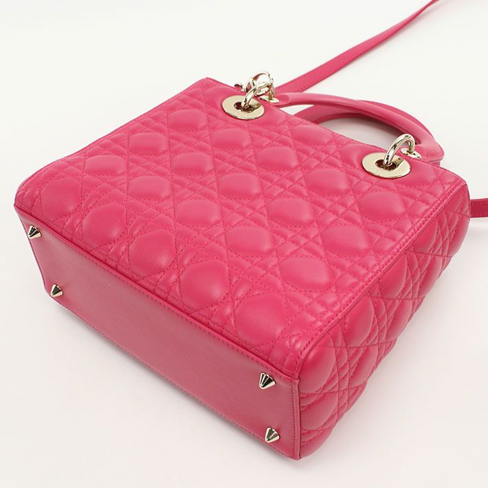 DIOR ディオール ミディアム レディディオール M0565 ONGE ハンドバッグ ラムスキン レディース