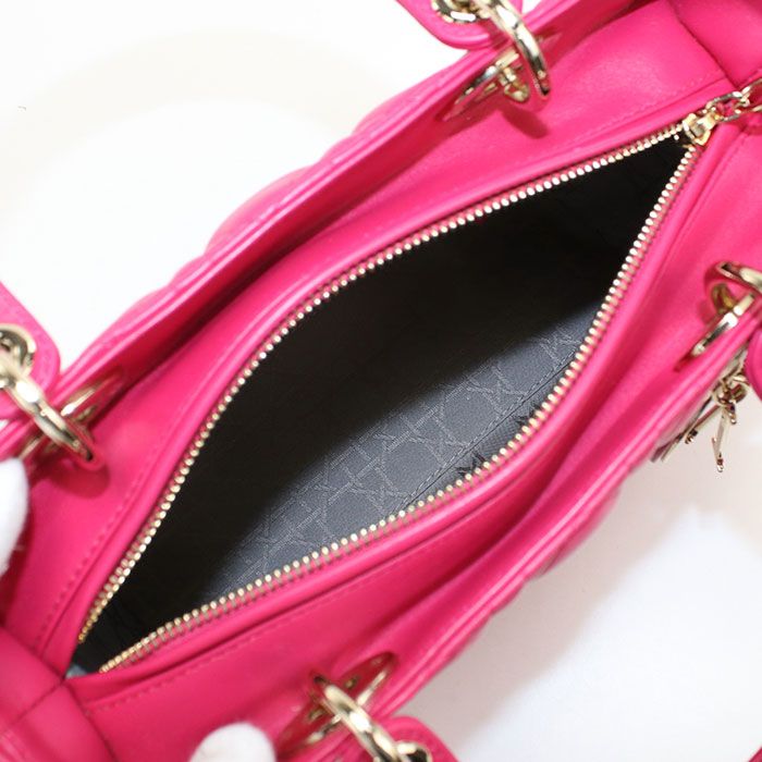DIOR ディオール ミディアム レディディオール M0565 ONGE ハンドバッグ ラムスキン レディース DECORATOM_COM_BR