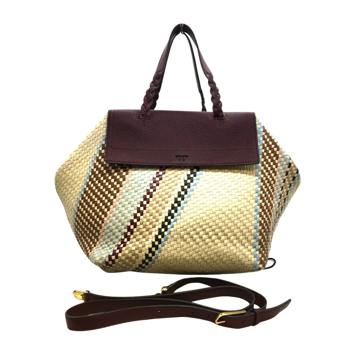 TORY BURCH トリーバーチ 2WAYバッグ マルチ 編込み マルチ
