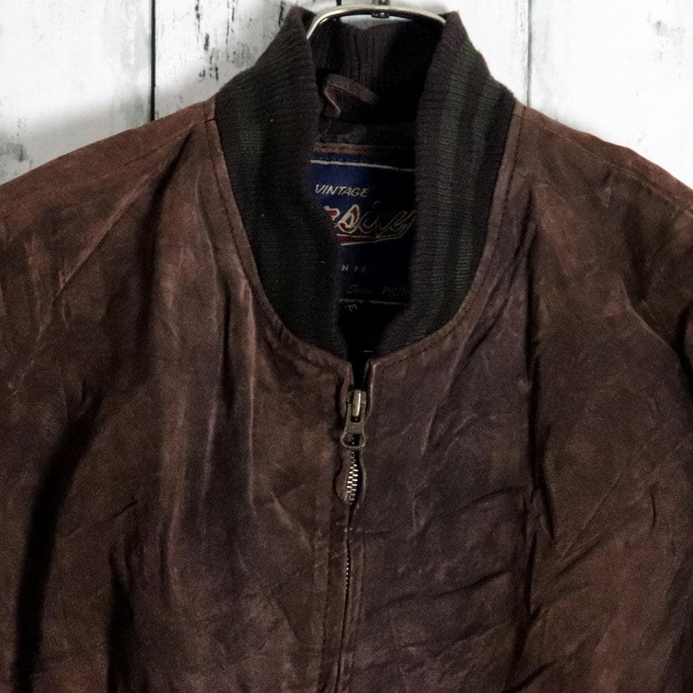 80-90's素材切替 スウェードレザージャケット 本革エルボーパッチ XXL 古着 90s Nautica 本革 レザー エルボーパッチ フェイクスエード