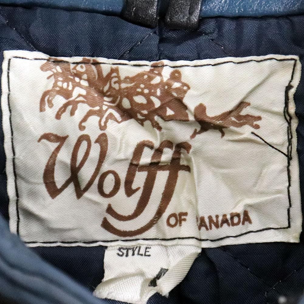 80-90s WOLFF OF CANADA カナダ製レザーライダースジャケット