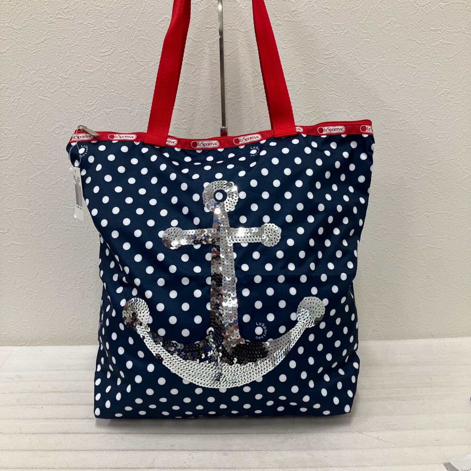 5440 美品 LeSportsac レスポートサック トートバッグ タグ付き マリン 