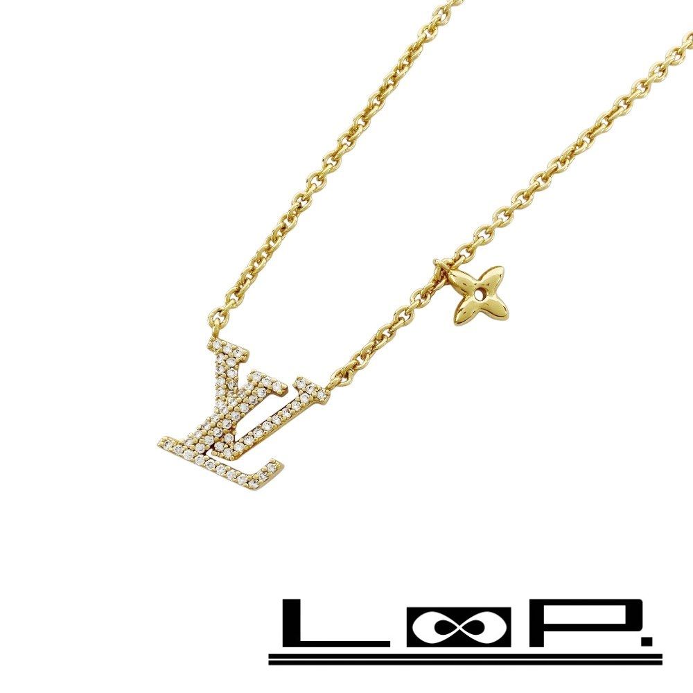 新同 ルイヴィトン コリエ LVアイコニック ネックレス ラインストーン ストラス GP ゴールド M00596 箱 465031 7