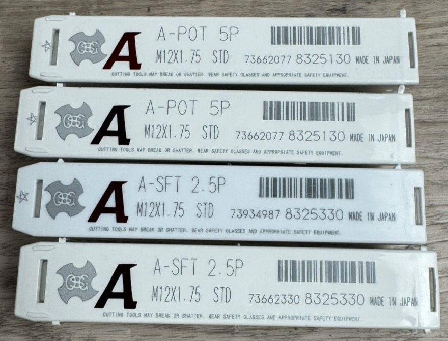 オーエスジー OSG A-POT 2.5P M12×1.75 STD ポイントタップ 4本セット