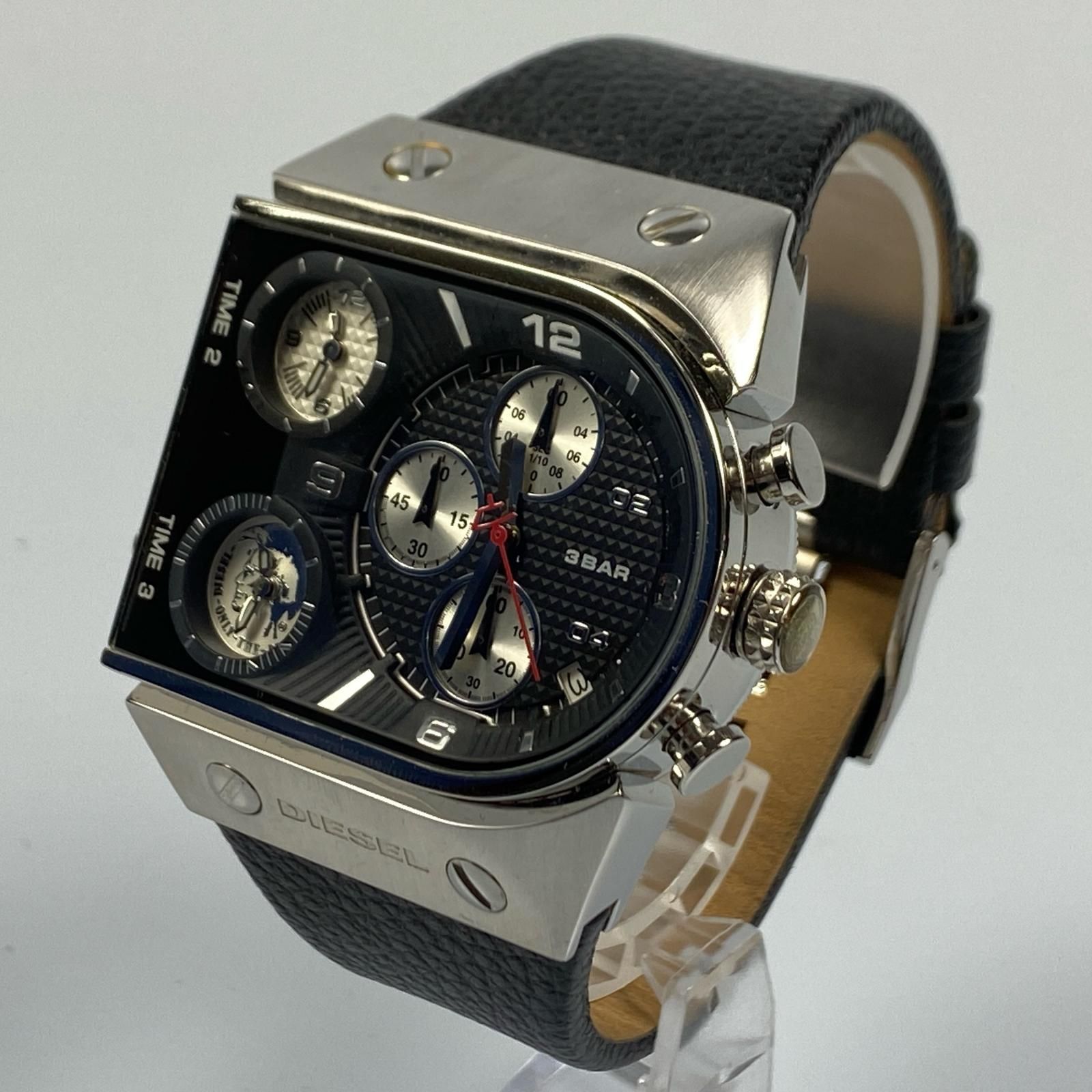 DIESEL ディーゼル 腕時計 トリプルタイム タイム3 DZ 9054 アナログクォーツ 131