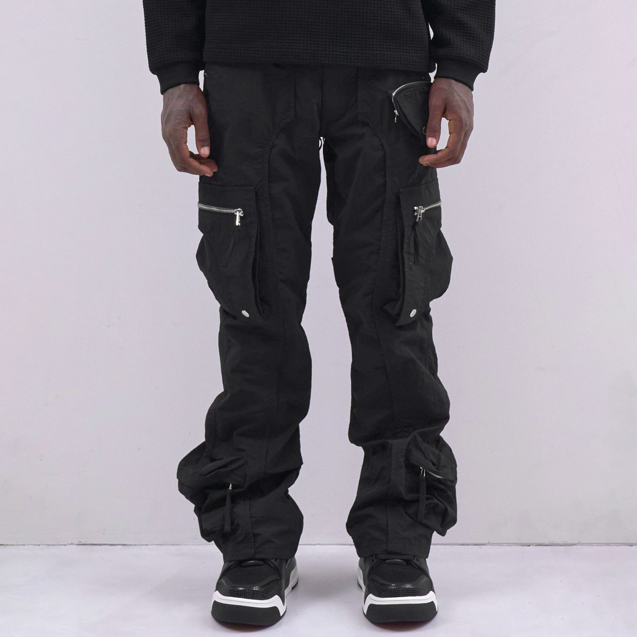  MLVINCE メルヴィンス NYLON HOLSTER CARGO PANTS BLACK ワークパンツ カーゴパンツ ペインターパンツ パンツ