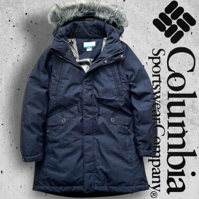Columbia Sportswear コロンビア スポーツウェア アウトドアウェア cotna フード ファー付 パイピング メランジ調 ジップアップ ダウンコート ダウンジャケット レディース CX4YLK102 ネイビー 031 30829t01