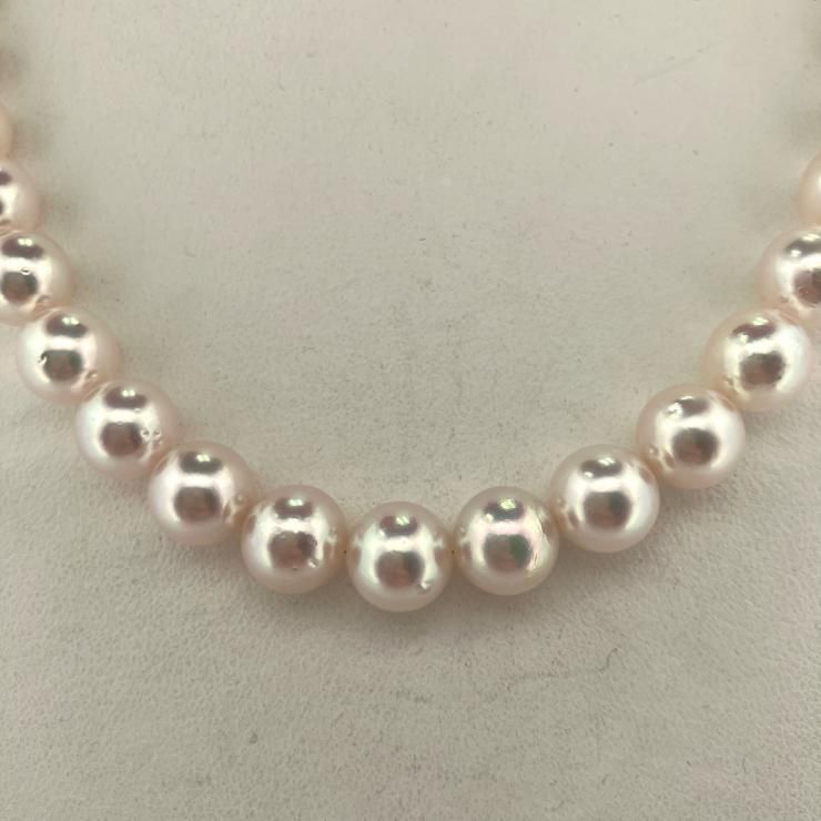 【宝石鑑別書有】パール 真珠 約7.3mm ネックレス 約43cm シルバー金具 宝石鑑別書有】パール 真珠 約7.3mm ネックレス 約43cm シルバー金具