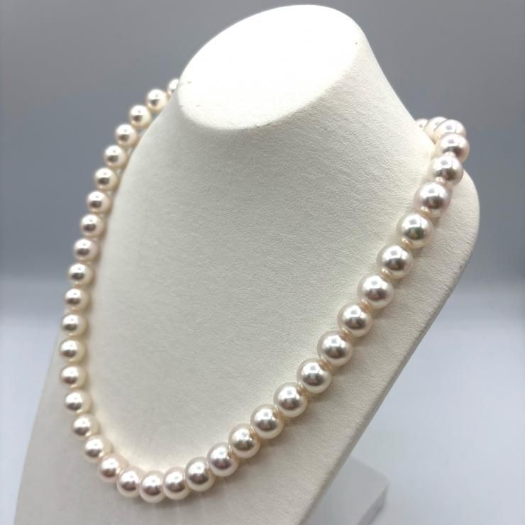 新品ジュエリー】 ネックレス オーロラロゼ鑑別鑑定書付 あこや真珠