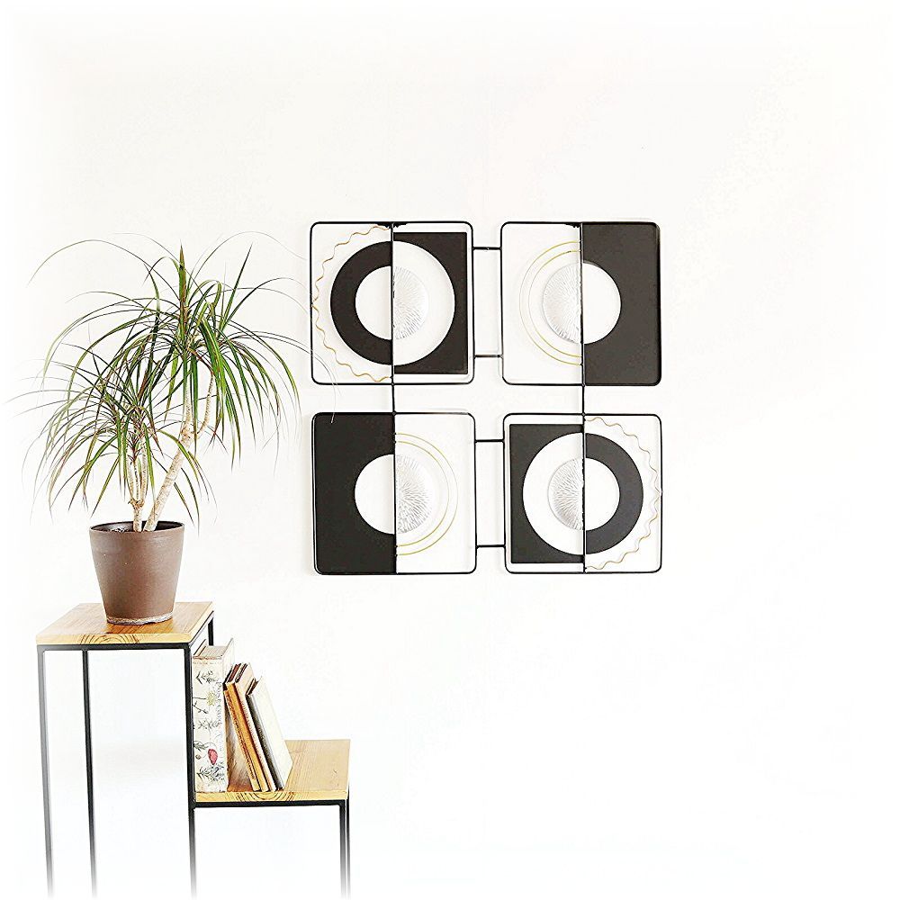 ウォールアート 壁掛け 壁飾り モダン ブラック - シルバー インテリア 壁 アートパネル 北欧 雑貨 リビング おしゃれ ウォールデコレーション シンプル ウォールアート 壁デコ アートボード インテリア雑貨 壁面装飾 アーティスティック ディスプレイ NEXPOTALLINN_EU