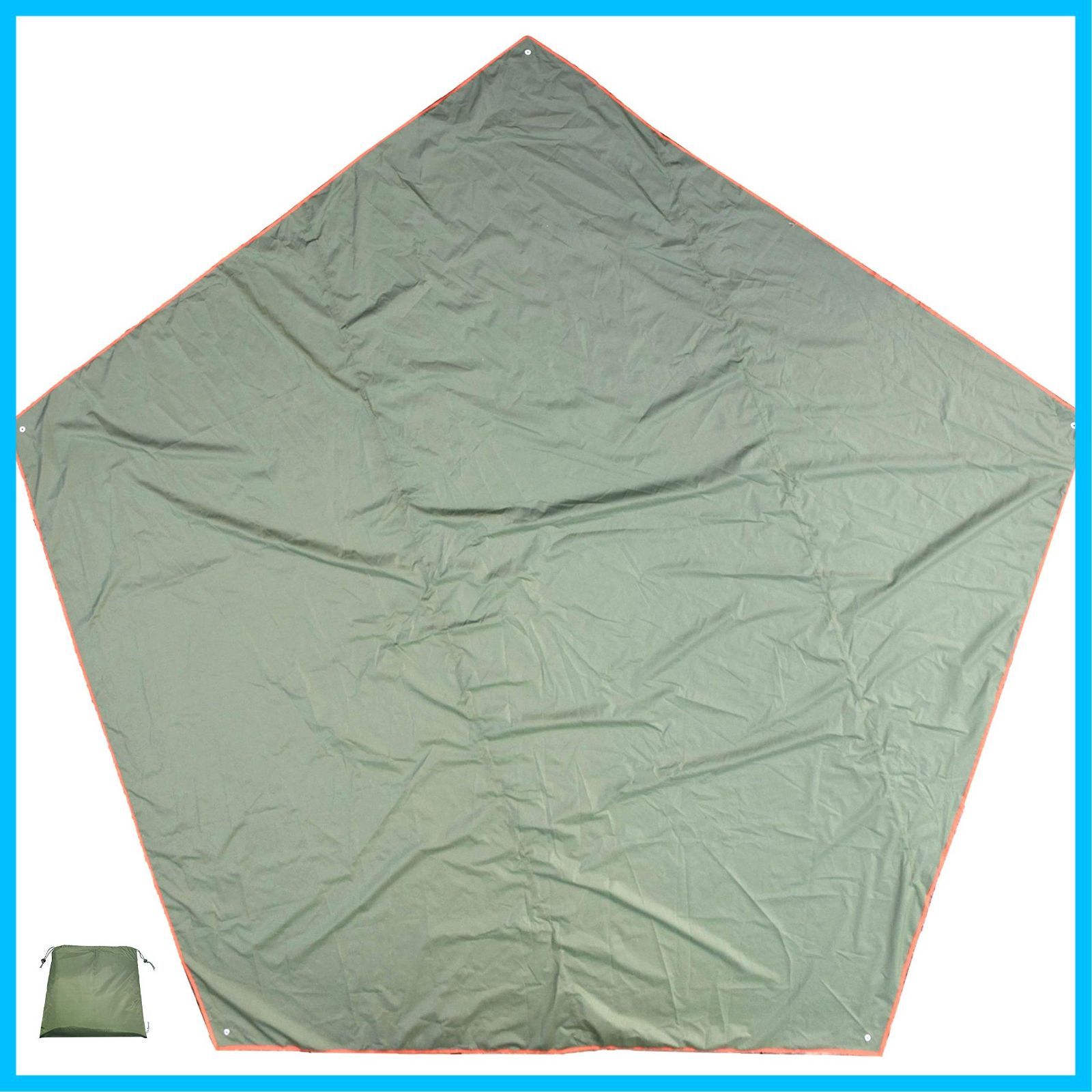 数量 ５角形 グランドシート iBeamed ペンタゴンタープ キャンプ フットプリント グリーン １辺270 cm