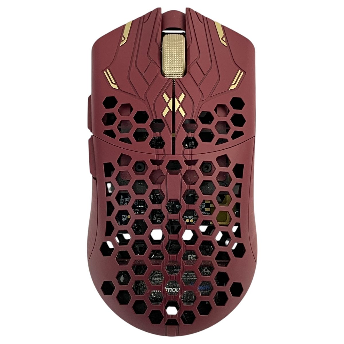 Finalmouse UltralightX Prophecy Scream 軽量ワイヤレスゲーミングマウス レッド PC 良好 N10586867