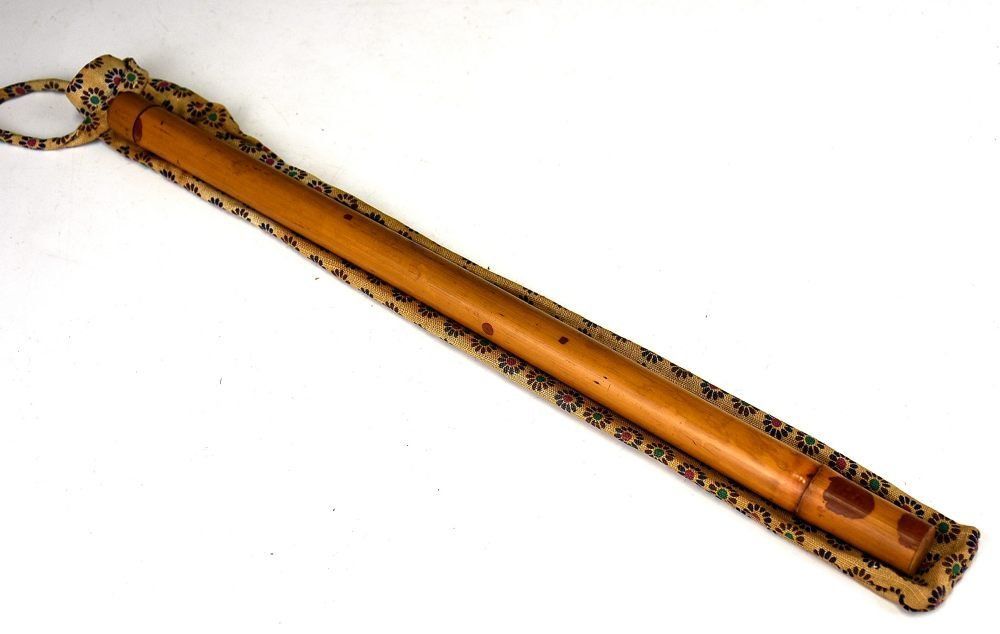 蔵A5628 時代 唐物 斑竹香筒 香道具 中国美術 39ｃｍ WWW_IBETON_RU