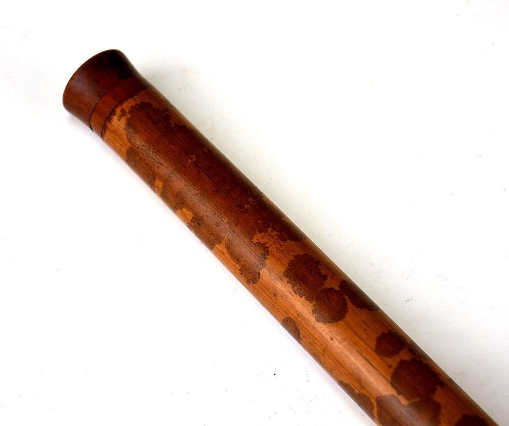 蔵A5650 時代 唐物 斑竹香筒 香道具 中国美術 36.5ｃｍ