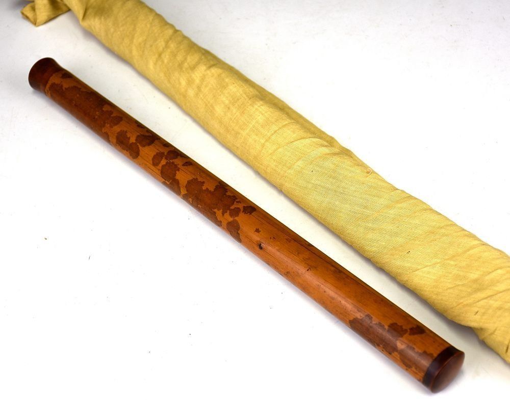 蔵A5650 時代 唐物 斑竹香筒 香道具 中国美術 36.5ｃｍ