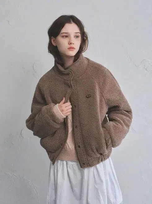 oro オロ コンビ フリース ジャケット クマ ブラウン - U唯一実物