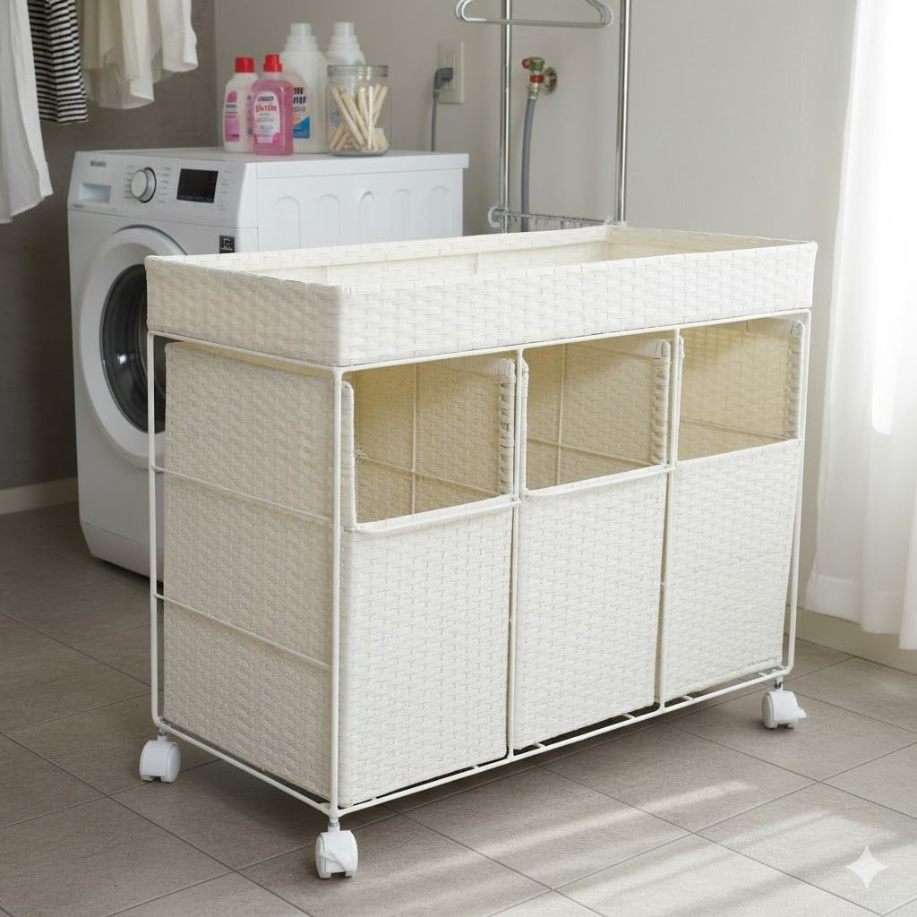 ランドリーワゴン 収納ワゴン キャスター付き FF16757