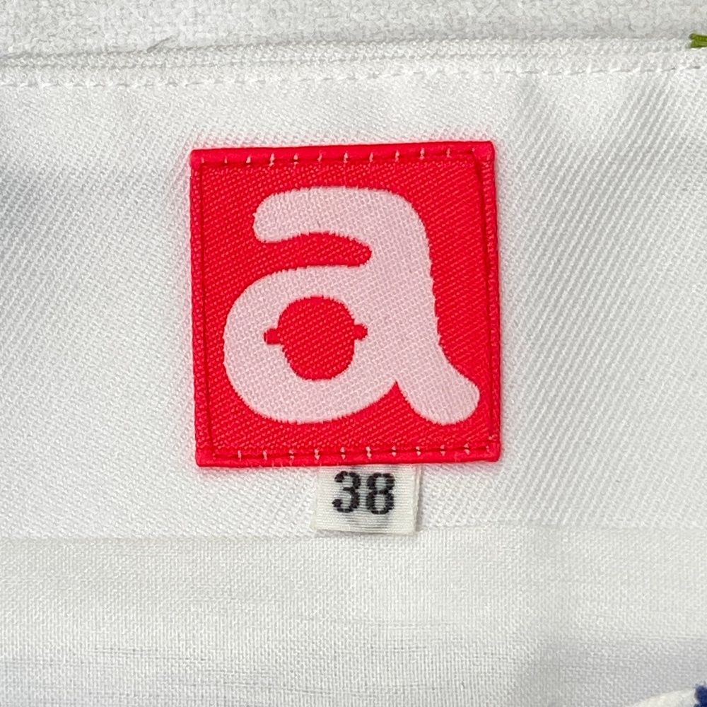 サイズ：38 ARCHIVIO アルチビオ 裏地付 スカート チェック柄 ホワイト