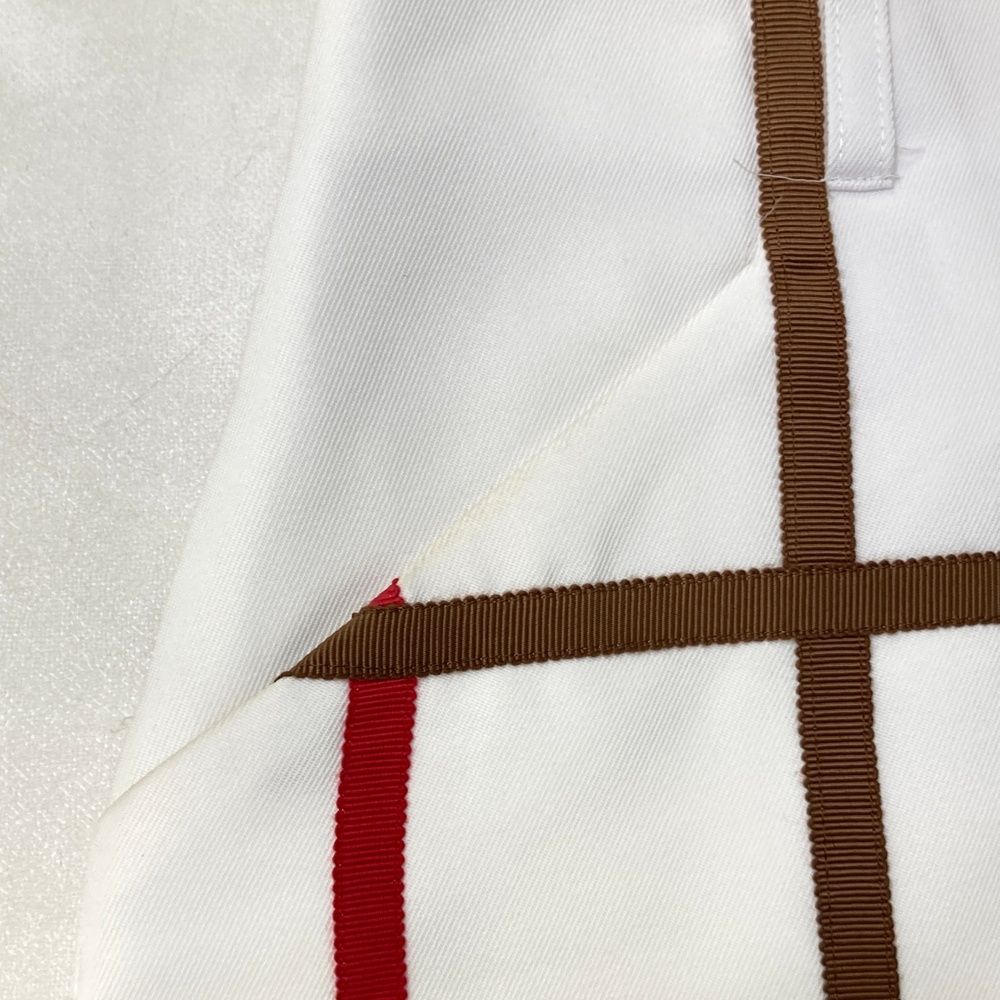 サイズ：38 ARCHIVIO アルチビオ 裏地付 スカート チェック柄 ホワイト