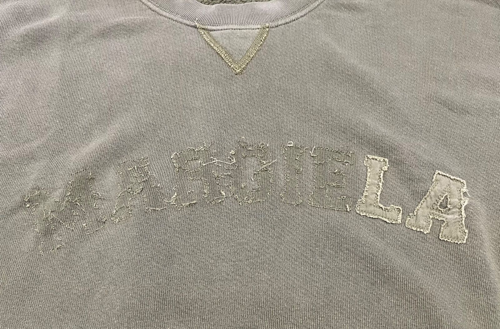 メゾン マルジェラ トレーナー スウェットシャツ 古着風ロゴ 新品 L