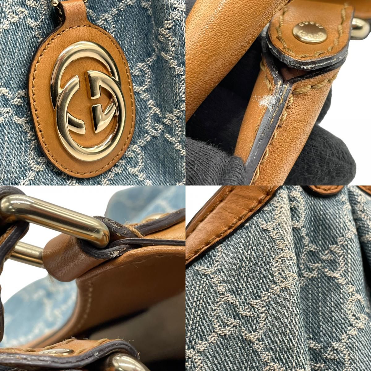 キャンバス×レザー