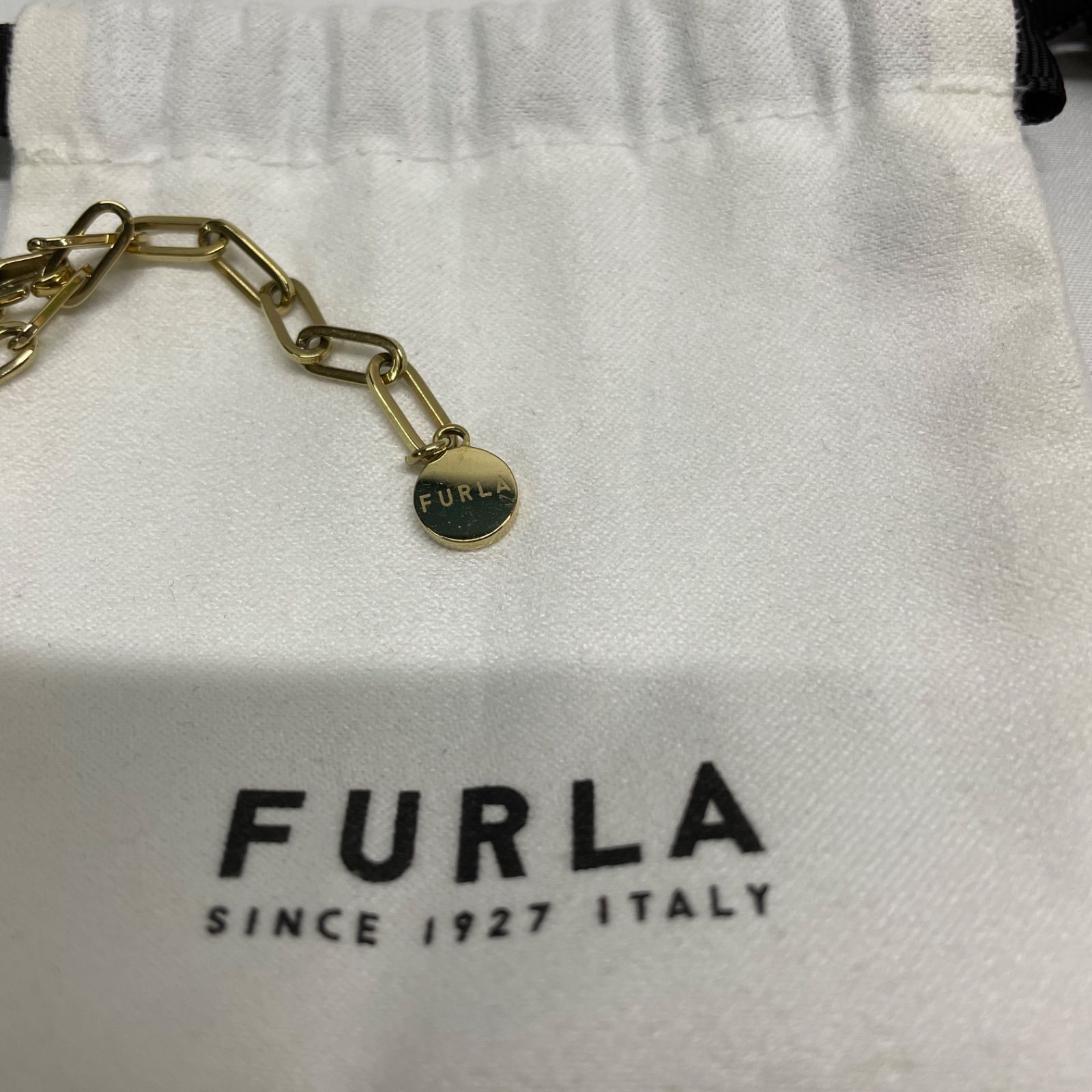 FURLA アーチダブル ネックレス FJ0130NTU 全長約45cm 使用感ふつう キズ汚れあり ステンレス フルラ 110409