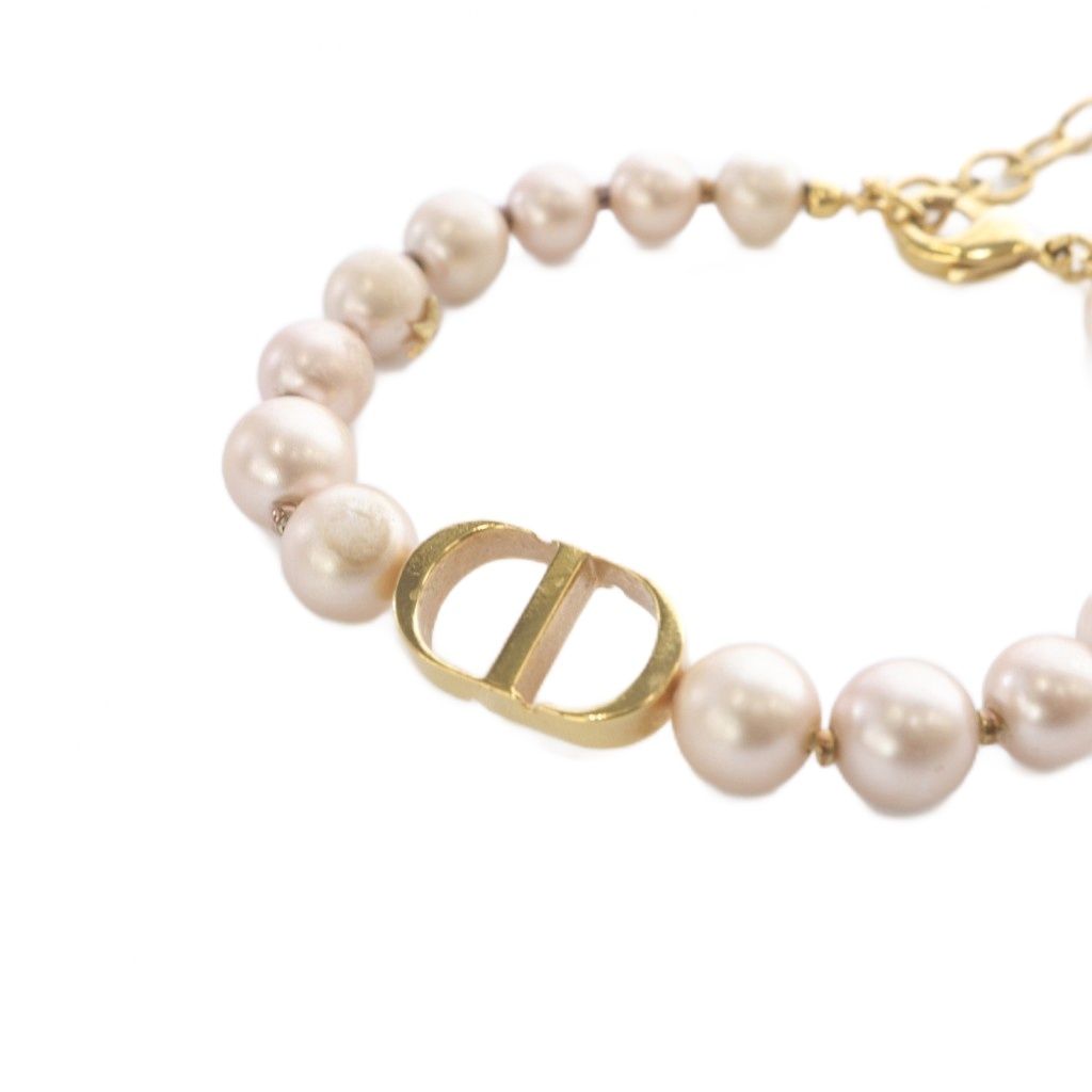 レビュー クリスチャンディオール Christian Dior 30 montaigne ブレスレット ロゴ ピンク ゴールド色 今日のコーデ