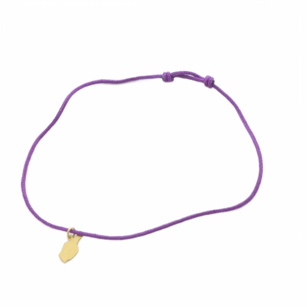 マリーエレーヌドゥタイヤック Marie-Helene de Taillac ハンドサイン ブレスレット 紫 ゴールド色