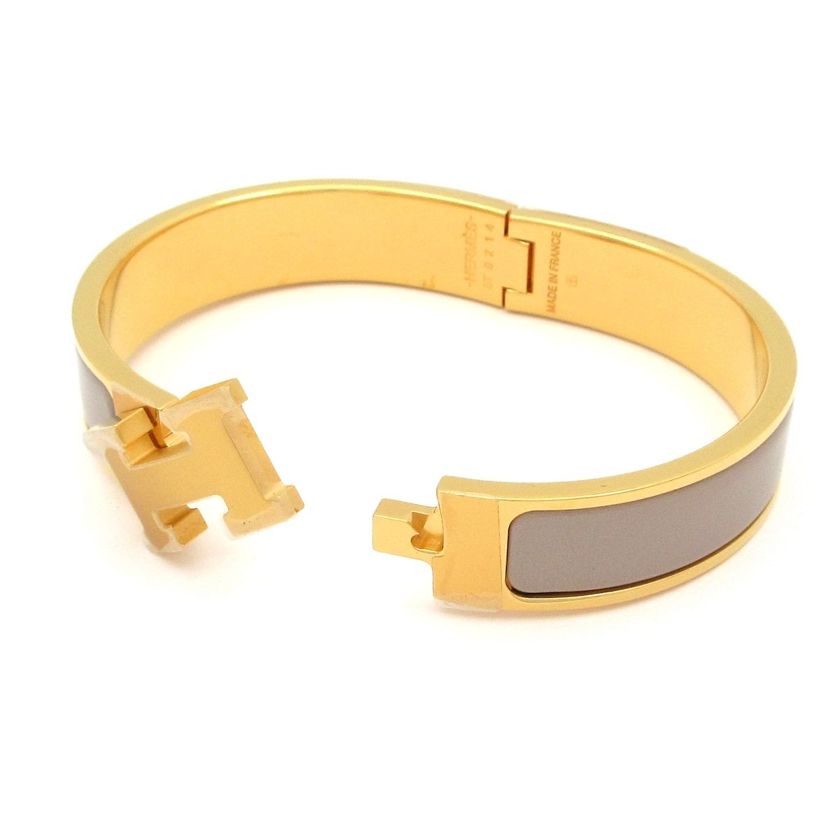 エルメス HERMES クリックH マロングラッセ ゴールド バングル HERMES(エルメス) バングル美品 クリックH ゴールド×マロングラッセ