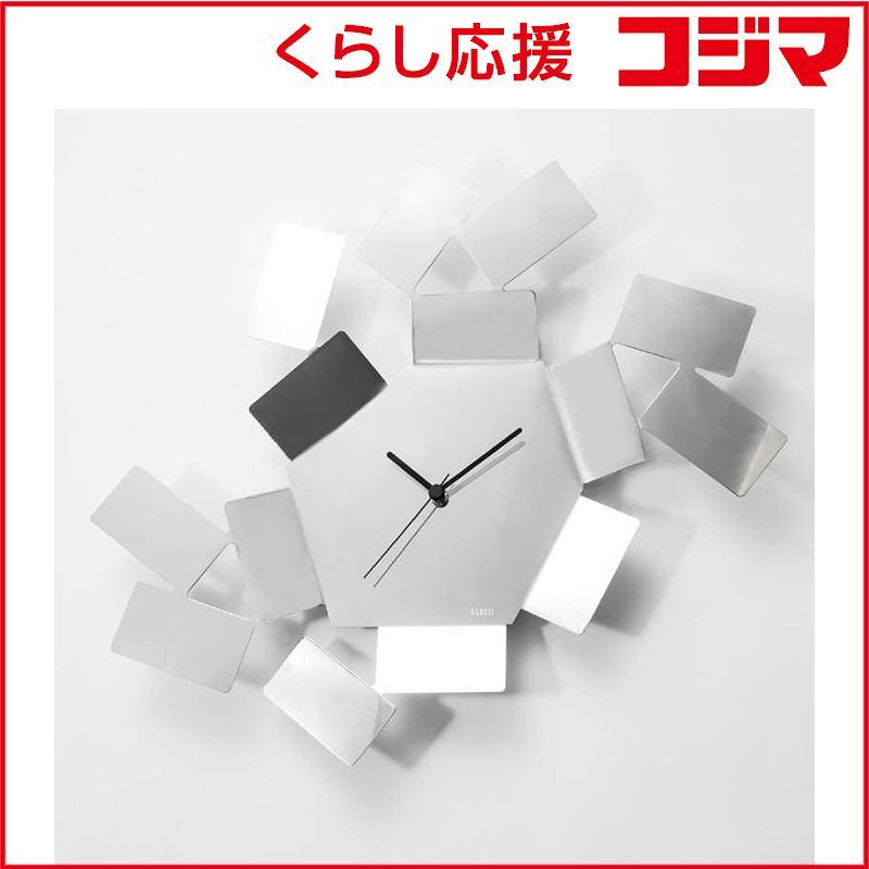 【 新品 未開封 】   ALESSI 掛け時計 ウォールクロック LA STANZA DELLO SCIROCCO シルバー ALS0550000003SLVZZZ 未使用 送料無料