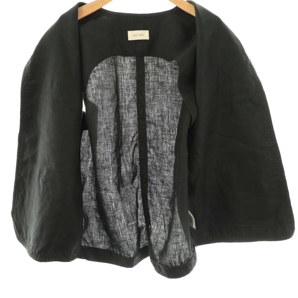  デプレ DES PRES トゥモローランド ヘンプツイル 4ポケットジレ ベスト F 黒 ブラック CX OS ベスト ジレ ビスチェ トップス