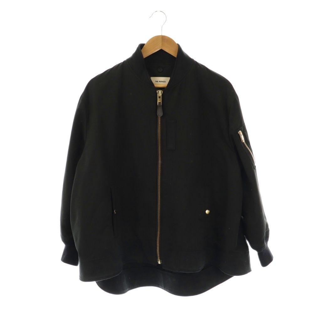 ザ リラクス THE RERACS UNITED ARROWS別注 MA-1 ブルゾン ジップアップ 36 ブラック DO OS
