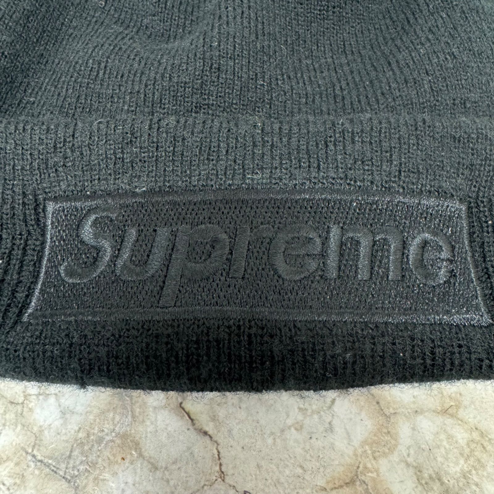 DA 1635 Supreme×neweraシュプリーム 14 fw Tonal Box Logo ニット帽 ニット素材