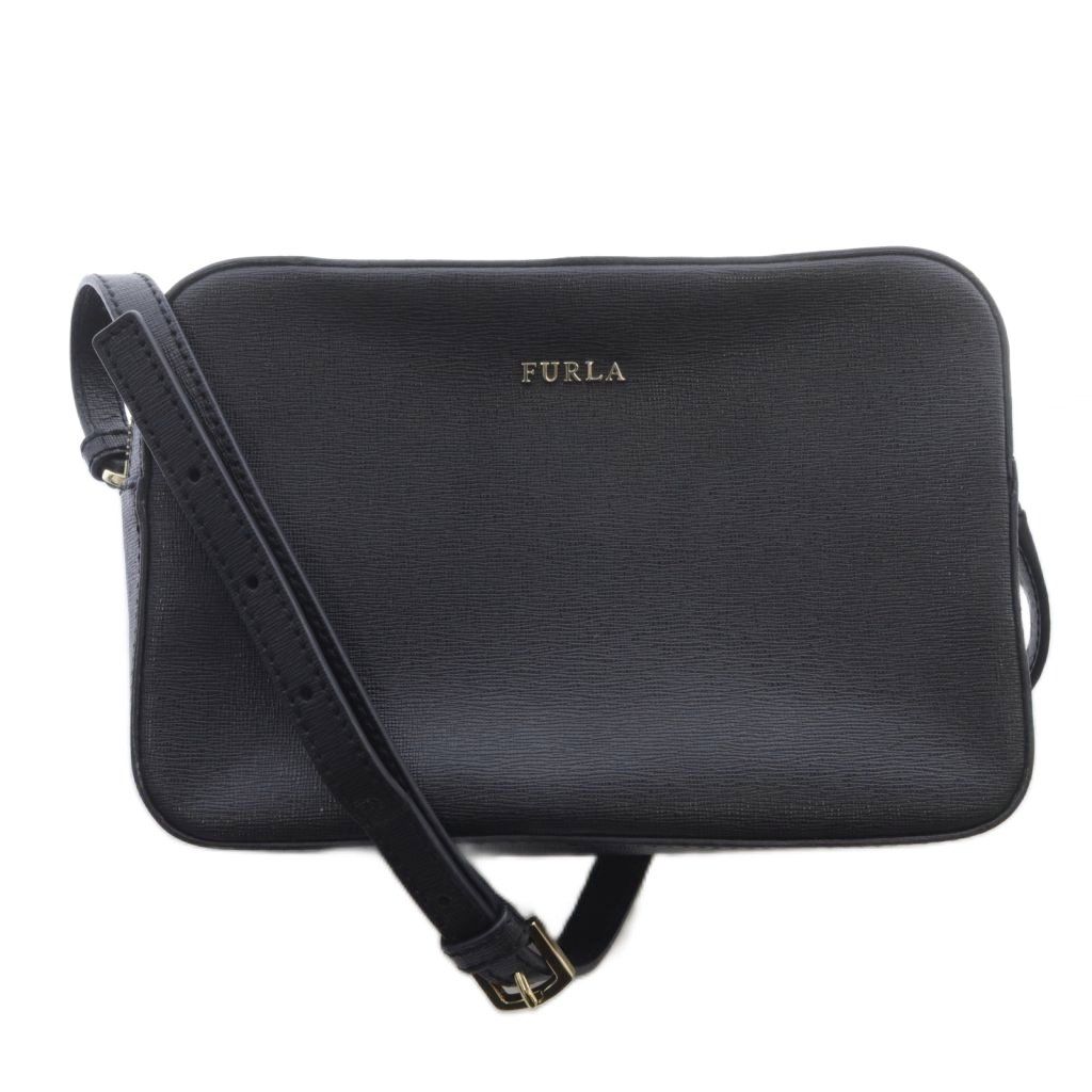 フルラ FURLA ショルダーバッグ レザー ロゴ 黒 ブラック 972166