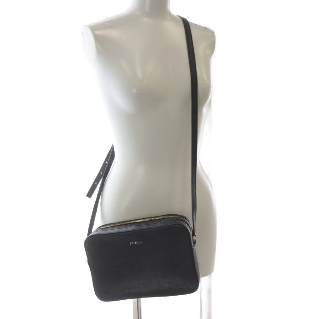 フルラ FURLA ショルダーバッグ レザー ロゴ 黒 ブラック 972166 DECORATOM_COM_BR
