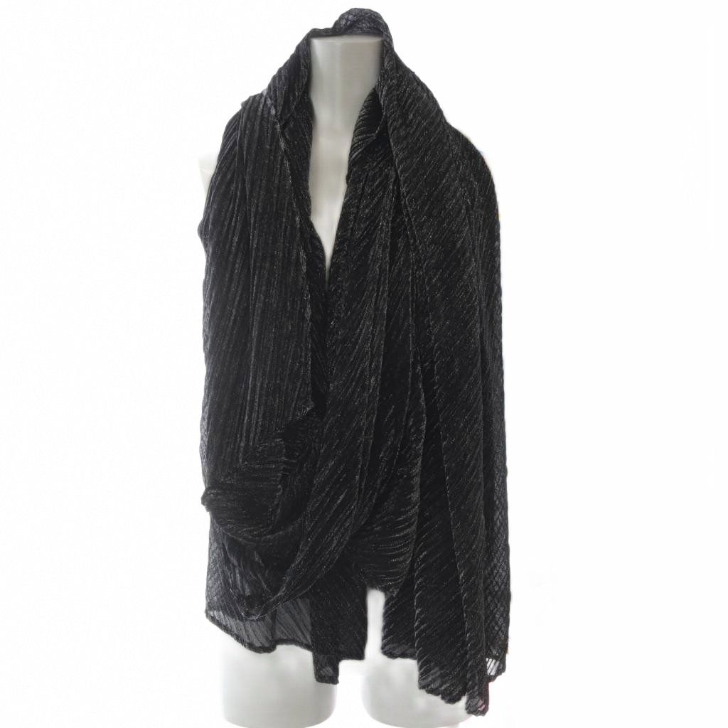 ラメポンチョストール 黒