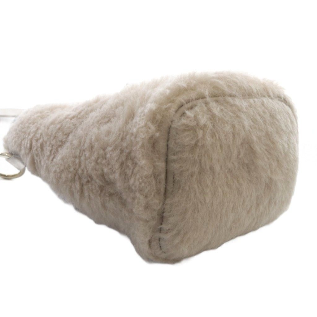 マックスマーラ MAX MARA テディベア ロゴ チェーンショルダーバッグ 切替 ベージュ DECORATOM_COM_BR