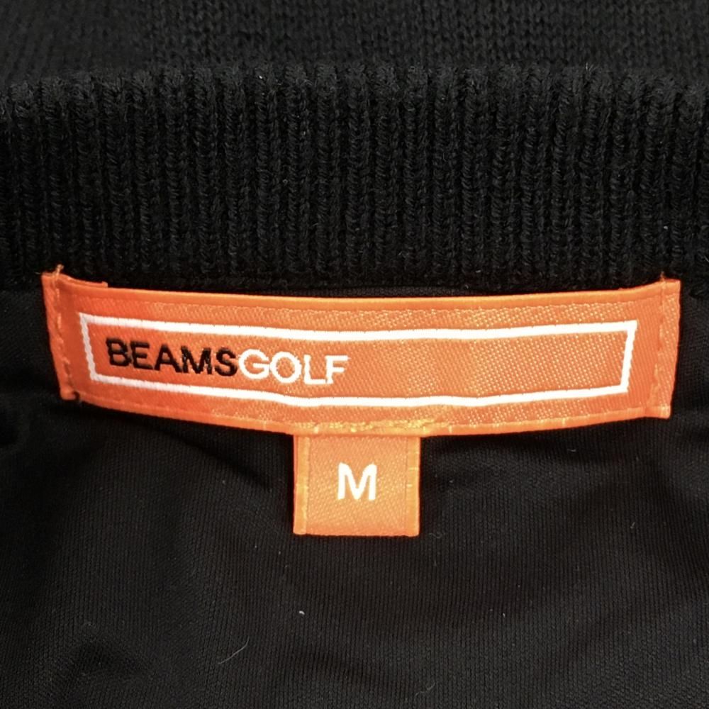 ビームスゴルフ セーター 黒×グレー フロント英字 裏地付 ニット メンズ M ゴルフウェア BEAMS GOLF LLC-HASEGAWATOSO_COM