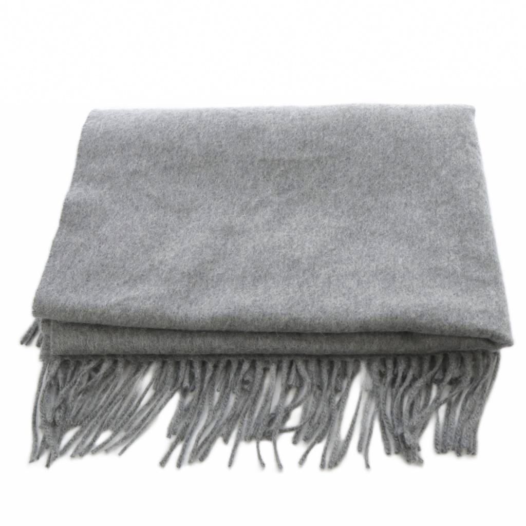 ジョンストンズオブエルガン Johnstons of Elgin 大判カシミヤマフラー カシミヤ フリンジ グレー