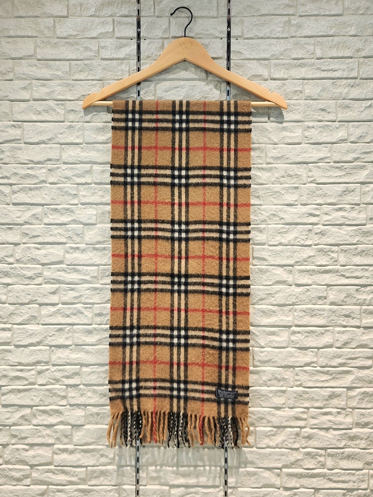 美品　BURBERRY　カシミヤマフラー　ノバチェック Burberry バーバリー ノバチェック カシミアマフラー