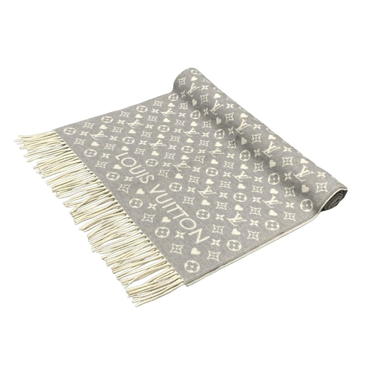 LOUIS VUITTON ルイヴィトン マフラー ゲームオン マフラー ゲーム オン M77641 グリ カシミヤ