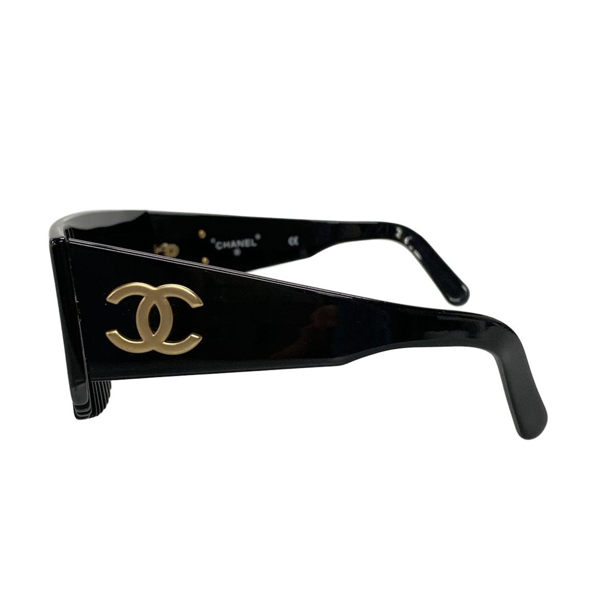 CHANEL シャネル サングラス - 04171 94305 黒×ゴールド コーム サングラス ココマーク ヘアコーム ヴィンテージ品
