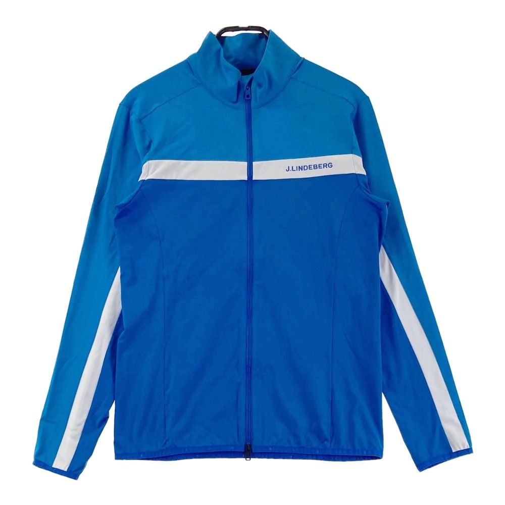 サイズ M J.LINDEBERG ジェイリンドバーグ 071-57922 裏微起毛 ジップジャケット ブルー系 240101546202 ゴルフウェア メンズ ストスト