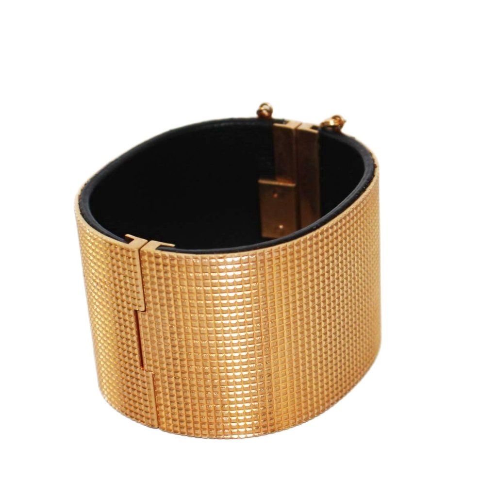 セリーヌ CELINE マンシェット ブレスレット バングル ゴールド KH OH