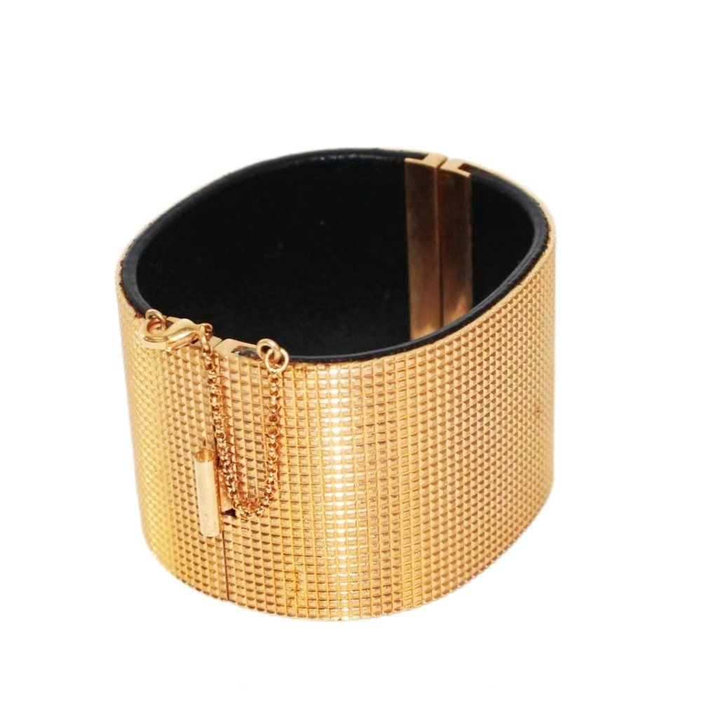 セリーヌ CELINE マンシェット ブレスレット バングル ゴールド KH OH