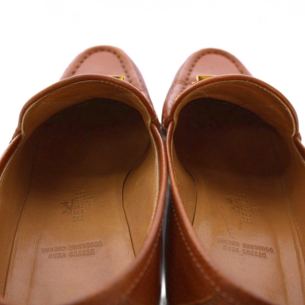 エルメス HERMES コンスタンス モカシン ローファー レザー ゴールド