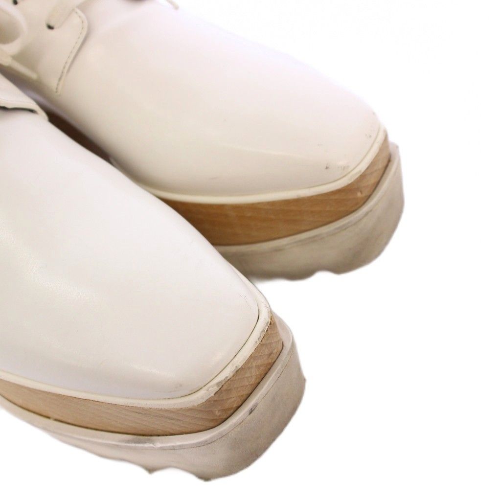  ステラマッカートニー STELLA McCARTNEY エリス プラットフォーム スニーカー 厚底 35.5 白 KH スニーカー 靴