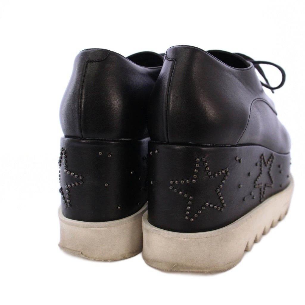  ステラマッカートニー STELLA McCARTNEY エリス スター プラットフォーム スニーカー 厚底 36 黒 KH スニーカー 靴
