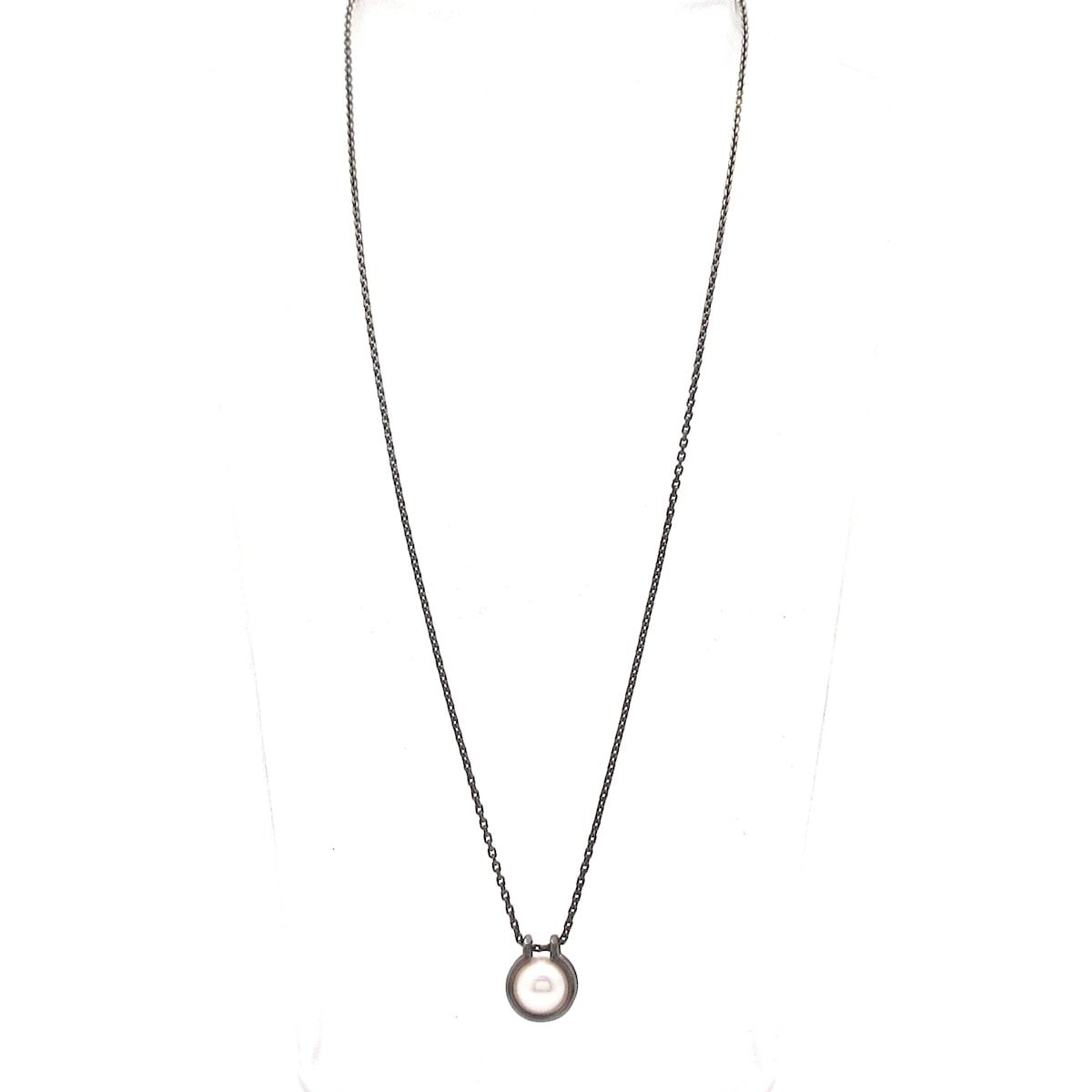 TIFFANY-Co. ティファニー ネックレス フレッシュ ウォーター パール リンク ペンダント シルバー×白