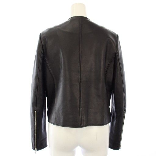 ルシェルブルー LE CIEL BLEU シングルライダース レザージャケット ラムレザー 38 黒 19S64001-1 TK